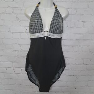 Sand N Sun Halter One Piece Swimsuit Size XL